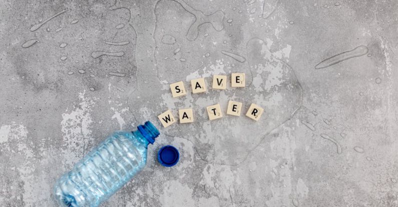 Requirements - Cubes with letters and plastic bottle with spilled water